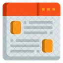 Web Page Layout Screen Icon