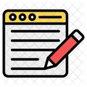 Article Writing Writing Content Writing Icône