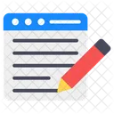 Article Writing Writing Content Writing Icône