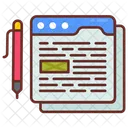Article Writing Content Writing Blog Writing Icône