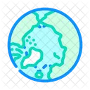 Artico Oceano Mapa Icono