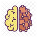 Ibrain And Machine Artificial Brain Machine Brain Icon