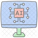 Artificial Computer Lineal Color Icon Icon