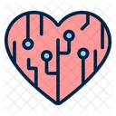 Artificial Heart Intelligence Icon