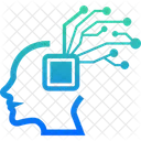 Artificial Intelligence Brain Processor Brain Chip Icon