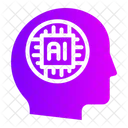 Artificial Intelligence Head Reverse Engineering Icon