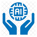Artificial Intelligence Hands Gestures Icon