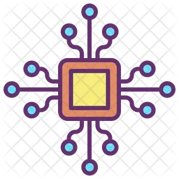 Artificial Intelligence Chip  Icon