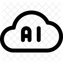 Artificial Intelligence Cloud Icon - Download in Line Style