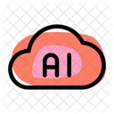 Artificial Intelligence Cloud  Icon