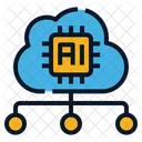 Artificial Intelligence Cloud  Icon