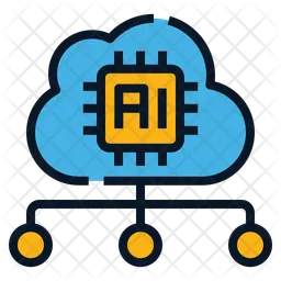 Artificial Intelligence Cloud  Icon