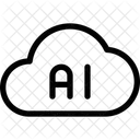 Artificial Intelligence Cloud  Icon