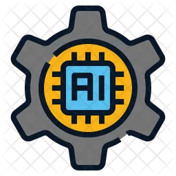 Artificial Intelligence Gear  Icon