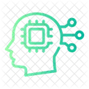 Artificial Intelligence Science Head Icon