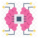 Artificial Intelligence Brain Processor Icône