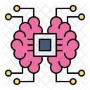Artificial Intelligence Brain Processor Icône
