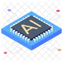 Artificial Intelligence Microprocessor Microchip Icône
