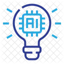 인공지능 램프 아이디어 아이콘