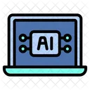 Artificial intelligence laptop  Icon
