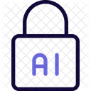 Artificial Intelligence Lock  Icon