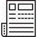 Jornal Reportagem Noticia Ícone