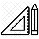 Artigos De Papelaria Escala Geometrica Ferramentas Graficas Ícone