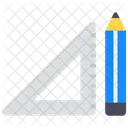 Artigos De Papelaria Escala Geometrica Ferramentas Graficas Ícone