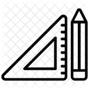 Artigos De Papelaria Escala Geometrica Ferramentas Graficas Icon