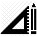 Artigos De Papelaria Escala Geometrica Ferramentas Graficas Icon