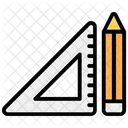 Artigos De Papelaria Escala Geometrica Ferramentas Graficas Icon