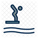 Artistic Diving Aquatics Competitive Diving Icon