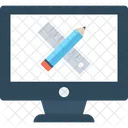 Artwork Designing Monitor Icon