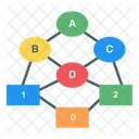 Diagrama De Decisao Binaria Arvore Binaria Grafico Conectado Ícone