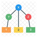 Diagrama De Decisao Binaria Arvore Binaria Grafico Conectado Ícone