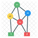 Diagrama De Decisao Binaria Arvore Binaria Grafico Conectado Ícone