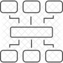 Arvores De Decisao Icone Thinline Ícone
