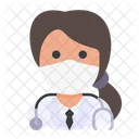Arzt Avatar Frau Symbol