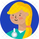 Arzt Krankenschwester Frau Symbol