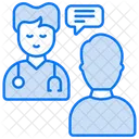 Arzt Mit Patient Arzt Patient Symbol