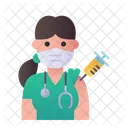 Frau Doktor Impfung Sanitater Frau Symbol