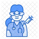 Frau Doktor Impfung Sanitater Frau Symbol