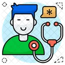 Arztliche Untersuchung Patient Kranker Icon