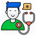 Arztliche Untersuchung Patient Kranker Icon