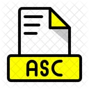 Asc archivo de texto ascii  Icono