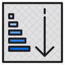 Ascending Sorting Report Chart Icon