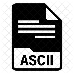 Ascii file Icon - Download in Glyph Style