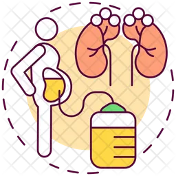 Ascites and kidney failure  Icon