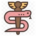 Asclepius Rod Snake Icon