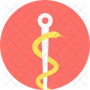 Asclepius Health Symbol Icon